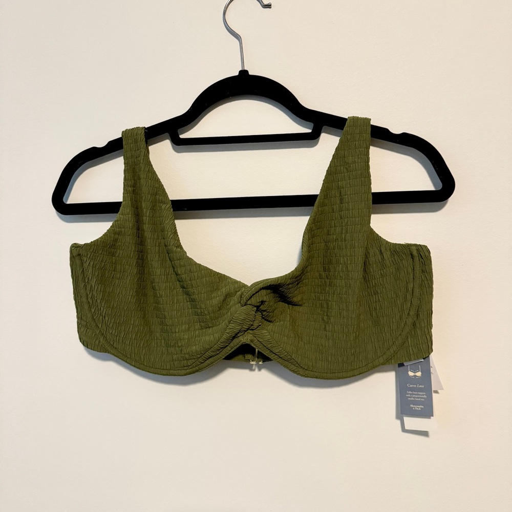 Abercrombie & Fitch green bikini top